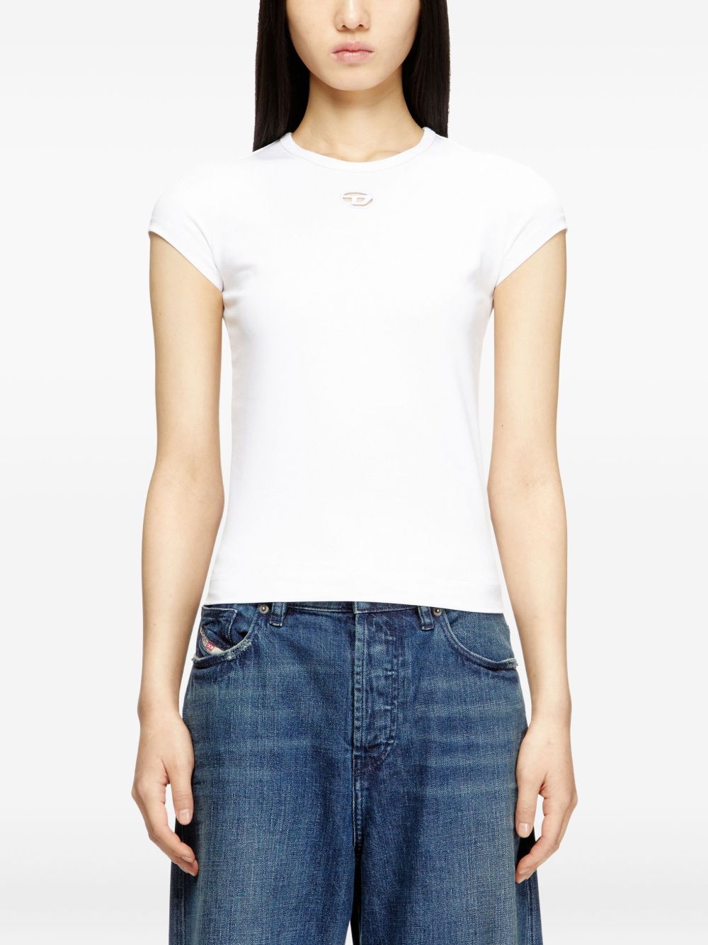Diesel T-Angie logo-embroidery T-shirt