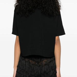 Jil Sander V-neck short sleeves straight hem Cropped polo shirt