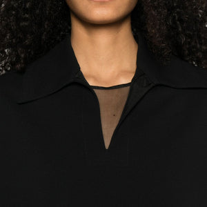 Jil Sander V-neck short sleeves straight hem Cropped polo shirt