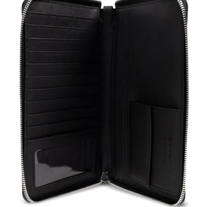 Emporio Armani Saffiano Leather Organizer With Asv Eagle Plaque