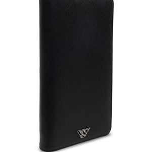 Emporio Armani Saffiano Leather Organizer With Asv Eagle Plaque
