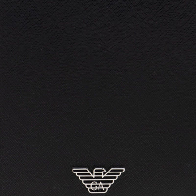Emporio Armani Saffiano Leather Organizer With Asv Eagle Plaque