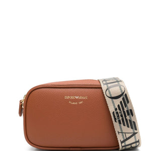 Emporio Armani logo-debossed leather camera bag