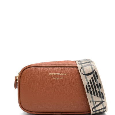 Emporio Armani logo-debossed leather camera bag