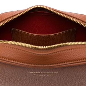 Emporio Armani logo-debossed leather camera bag