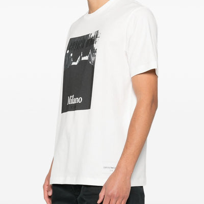 Emporio Armani Printed cotton t-shirt