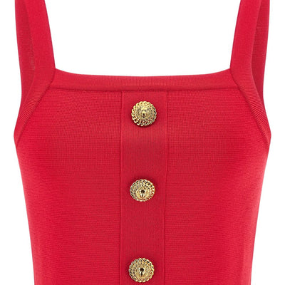 Balmain Knit bralette top with buttons