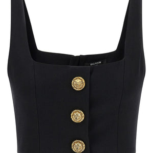 Balmain cropped Wool brassiere top