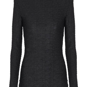Balmain monogram high-neck top