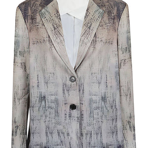 Sissiottostyle Printed single-breasted blazer jacket