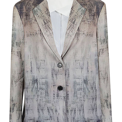 Sissiottostyle Printed single-breasted blazer jacket