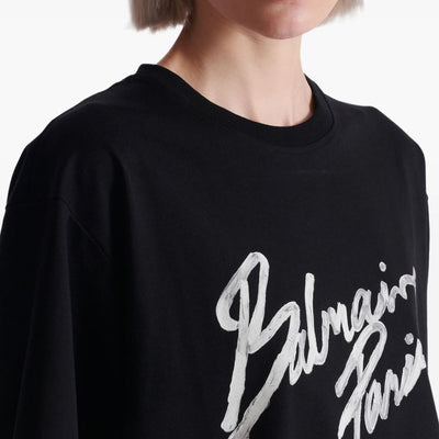Balmain Boxy T-shirt with Brush print