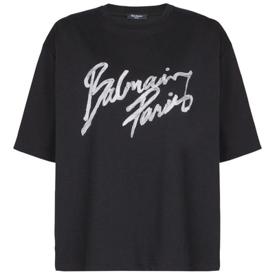 Balmain Boxy T-shirt with Brush print