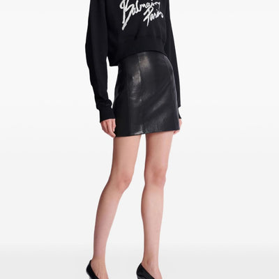 Balmain Logo cropped sweatshirt