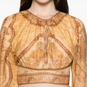 Zimmermann Wanderlust cotton and silk top