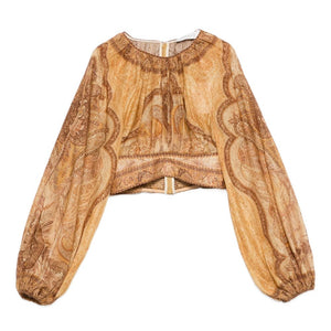 Zimmermann Wanderlust cotton and silk top