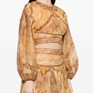 Zimmermann Wanderlust cotton and silk top
