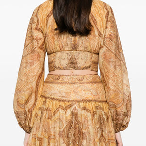 Zimmermann Wanderlust cotton and silk top