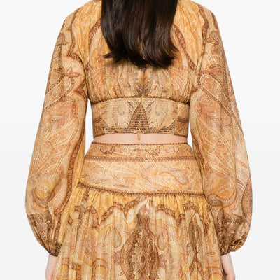 Zimmermann Wanderlust cotton and silk top