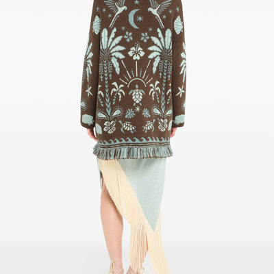 Alanui Echoes Of The Island wool and cotton cardigan