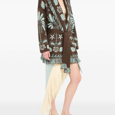 Alanui Echoes Of The Island wool and cotton cardigan