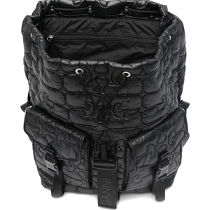 Ganni Quilted Buckle Backpack