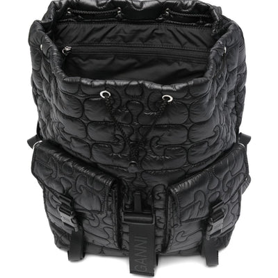 Ganni Quilted Buckle Backpack