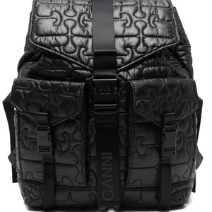 Ganni Quilted Buckle Backpack