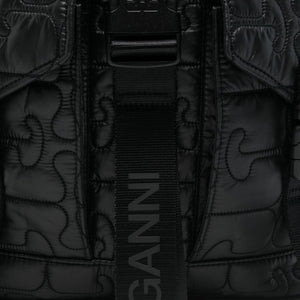 Ganni Quilted Buckle Backpack
