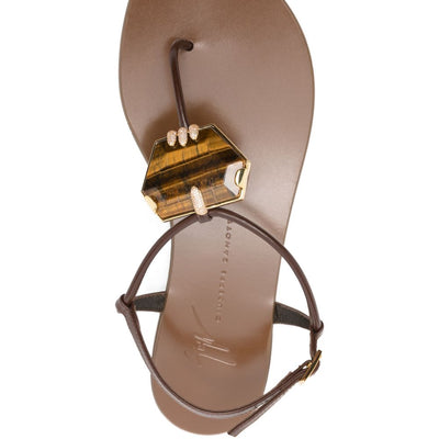 Giuseppe Zanotti Atlantide buckle-embellished thong sandals.