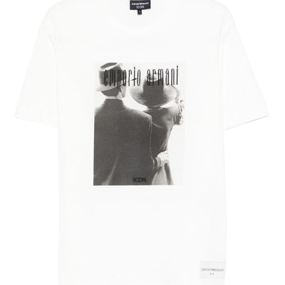 Emporio Armani Printed cotton t-shirt