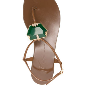Giuseppe Zanotti Atlantide buckle-embellished thong sandals.