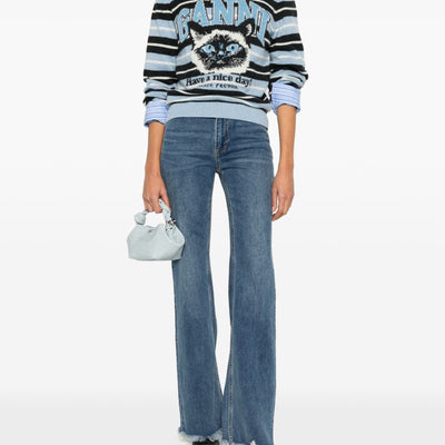 Ganni Wool crewneck sweater