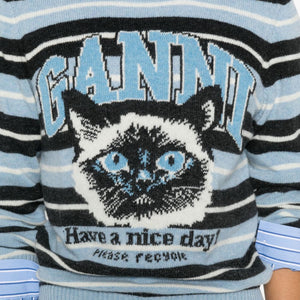 Ganni Wool crewneck sweater