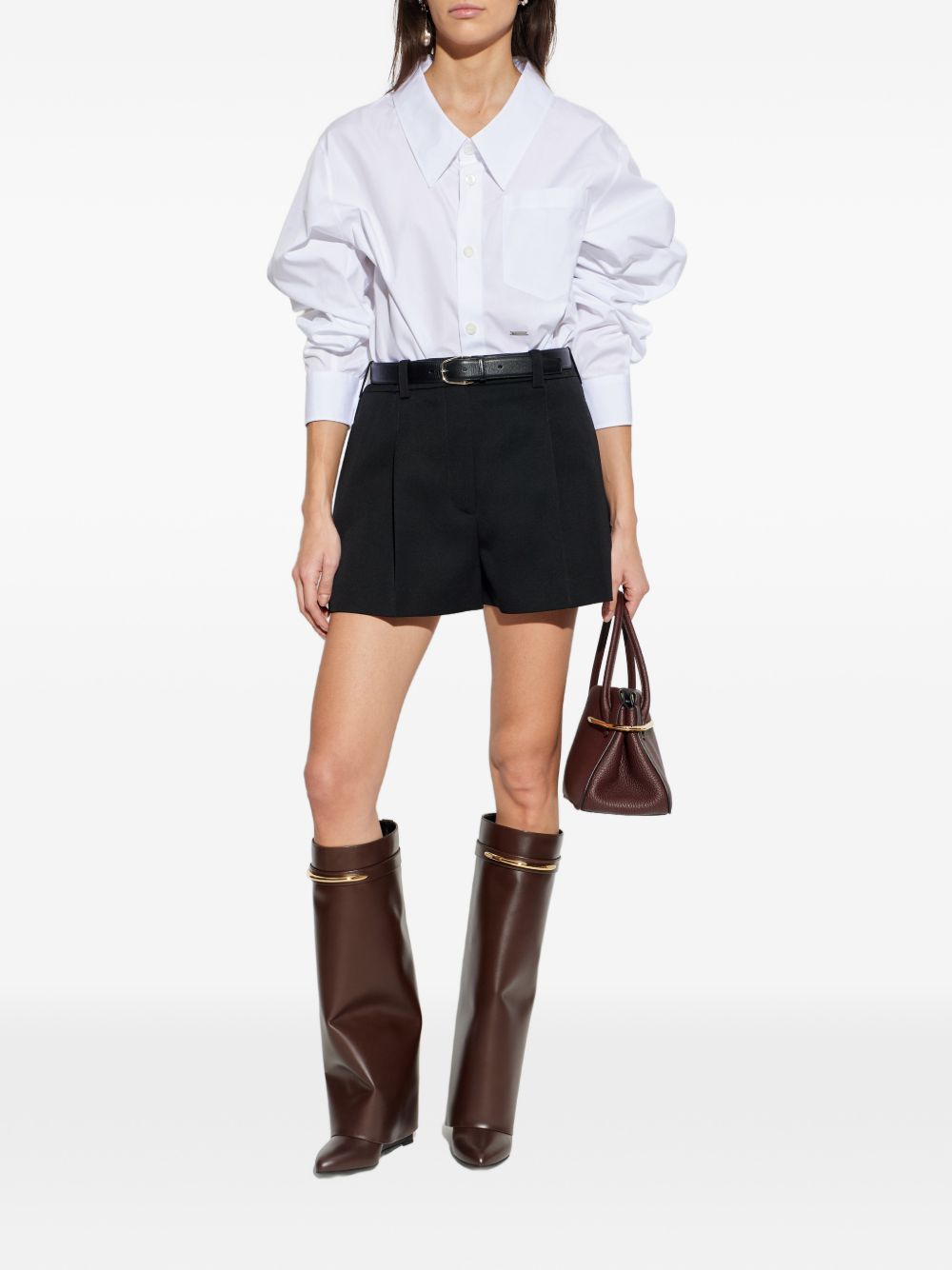 Givenchy Wool pleated shorts