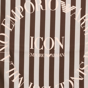 Emporio Armani Icon Print Pure Silk Foulard