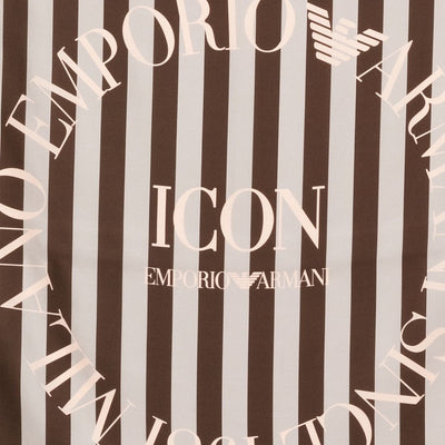 Emporio Armani Icon Print Pure Silk Foulard