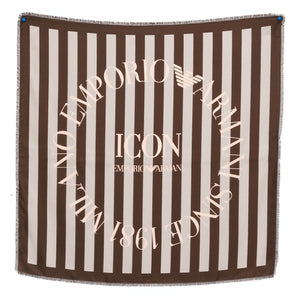 Emporio Armani Icon Print Pure Silk Foulard