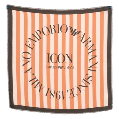 Emporio Armani Icon Print Pure Silk Foulard