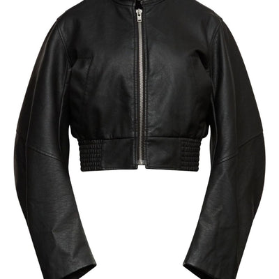 MM6 Maison Margiela Leather effect bomber jacket