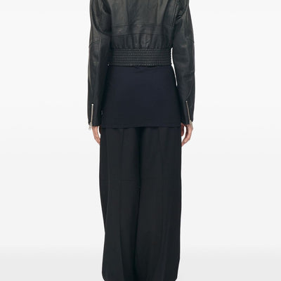 MM6 Maison Margiela Leather effect bomber jacket