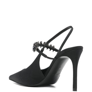 Emporio Armani Satin slingback pumps