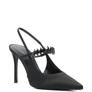 Emporio Armani Satin slingback pumps