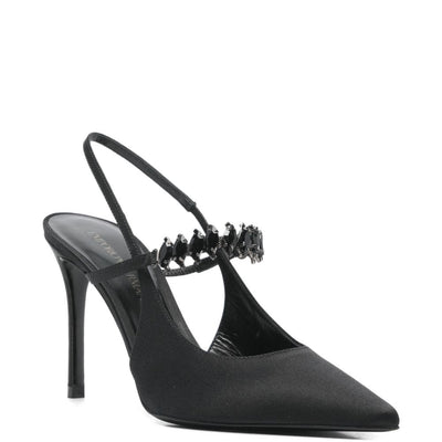 Emporio Armani Satin slingback pumps