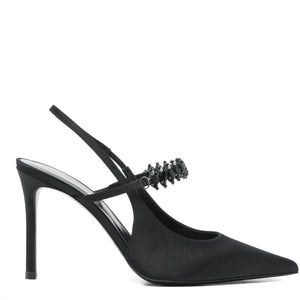 Emporio Armani Satin slingback pumps