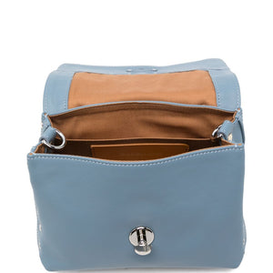 Zanellato Postina® Baby Bag In Smooth Blue Zelante Leather