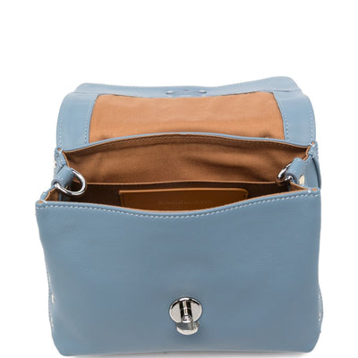 Zanellato Postina® Baby Bag In Smooth Blue Zelante Leather