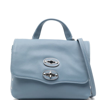 Zanellato Postina® Baby Bag In Smooth Blue Zelante Leather