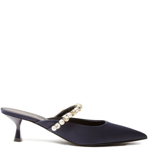Stella McCartney Elsa Narrow Heel Shoes Decorated with Pearls