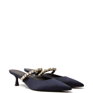 Stella McCartney Elsa Narrow Heel Shoes Decorated with Pearls